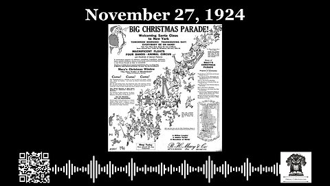 #OnThisDay November 27, 1924: Holiday Spark