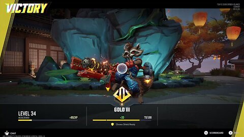 Heal Bot Rocket Raccoon. I got 1 elimination towards the end game.
