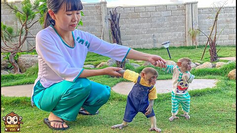 YiYi and YinYin ask mom to take care of grandpa when he is sick
