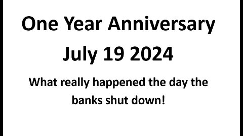 One year anniversary 19 July 2024