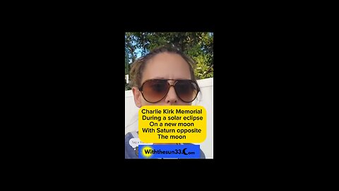 Charlie Kirk memorial during a solar eclipse