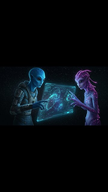 Two Aliens Explore a Holographic Map | Sci-Fi Cinematic Short