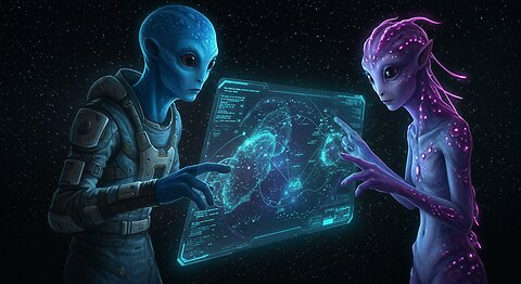 Two Aliens Explore a Holographic Map | Sci-Fi Cinematic Short