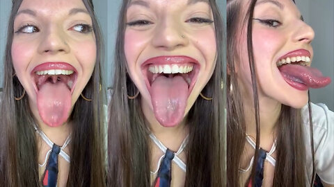 HOT WOMAN WIDE OPEN MOUTH & TONGUE ASMR PART 7