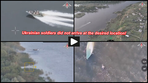 Kherson: Russian drones hunt Ukrainian boat with soldiers