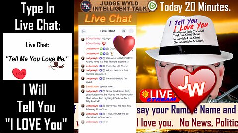 Live Stream LOVE CHAT 06 29 2025 Free: You Ask Me To Say I Love You-I Tell You I Love You-That's It!