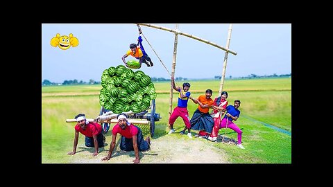 Funniest Fun New Comedy Video 2025 😂 Watermelon Chor New Funny Comedy Video ||