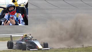 Jasontheween Broke F1 Car after He Spun Out and Crashed into the Grass while Driving