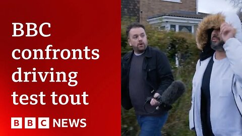 BBC confronts man bulk-buying and reselling UK driving tests | BBC News