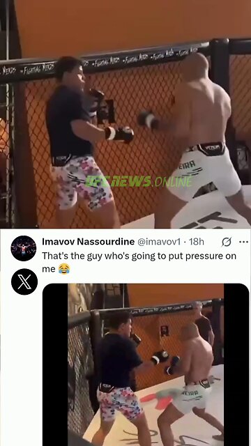 Imavov Nassourdine isn't too worried about the 'pressure'! Getting some good work in. 💪 #Imavov