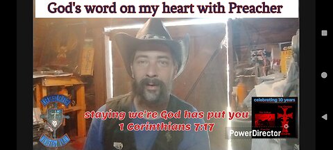 God's word on my heart with Preacher stay where God put you1 Corinthians 7:17 #theoutlawpreacher