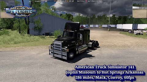 American Truck Simulator 141, Joplin Missouri to Hot Springs Arkansas, 286 miles, Mack, Convoy
