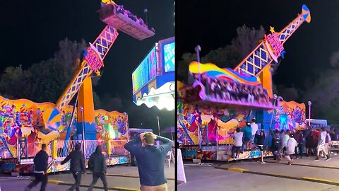 Carnival Ride Starts to Lose Control