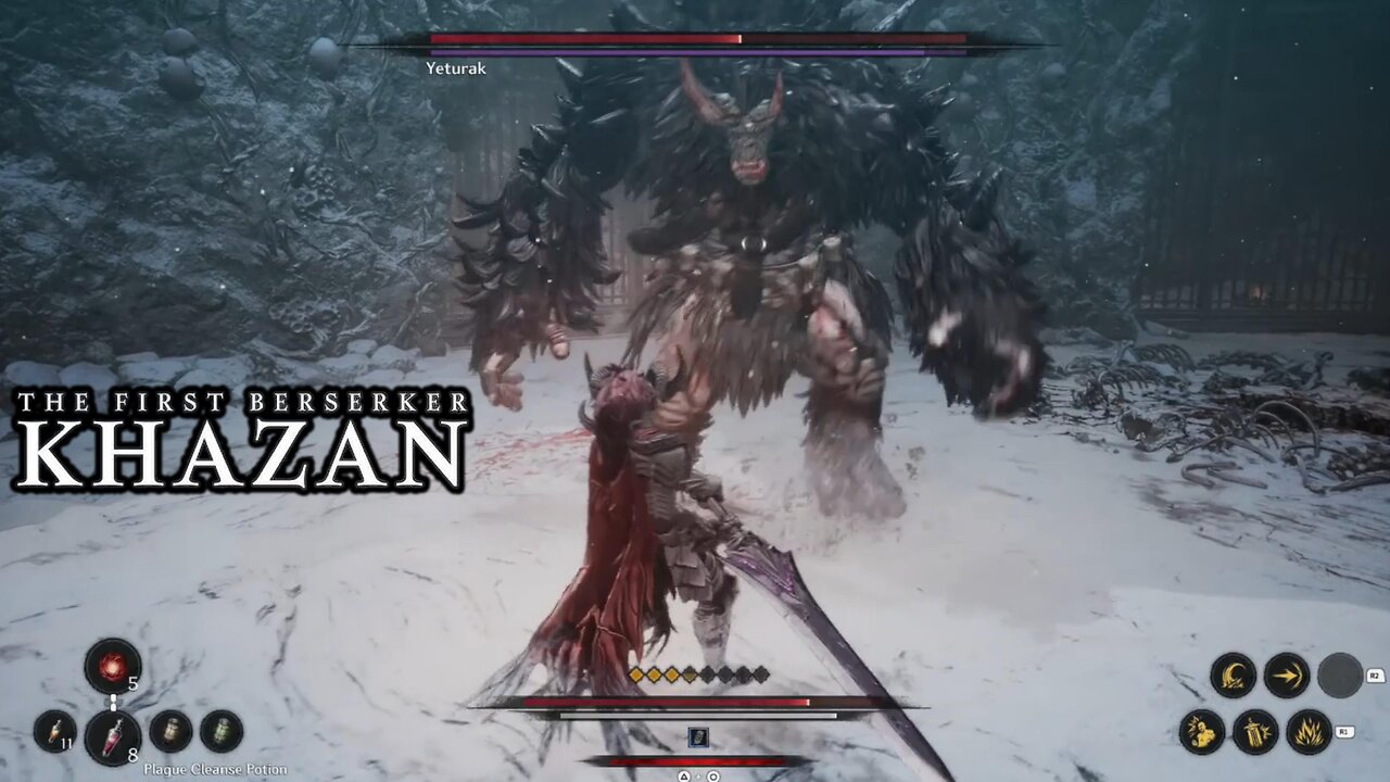 The First Berserker Khazan Yeturak Boss Fight Playstation 5 Gameplay