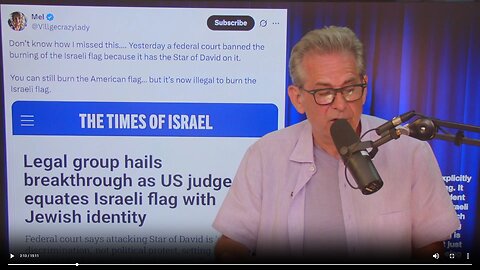 You can burn the US flag but now it's illegal to burn the Israeli one▮The Jimmy Dore Show
