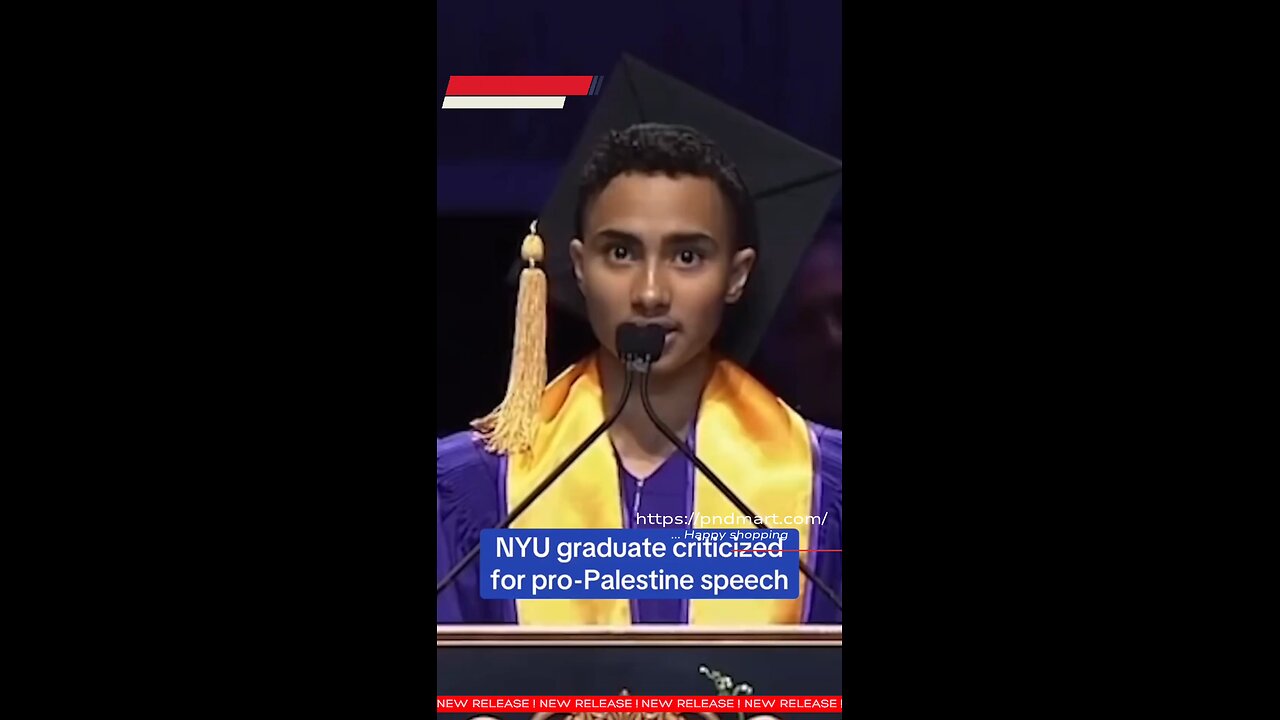 Logan Rozos criticized Gaza violence in NYU speech, sparking backlash. #Gaza #Palestine #Israel #NYU