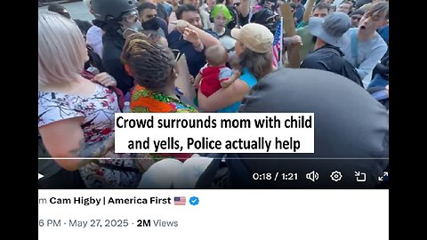 Mob blocks mom and her baby from attending Christian rally, police actually help in MN