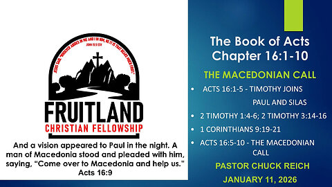 All Scripture is given by inspiration of God - Fruitland Christian Fellowship - Pastors Chuck Reich