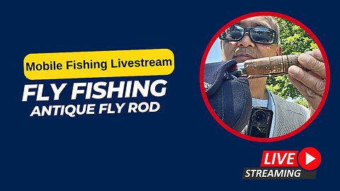Fly Fish a pond with an antique bamboo fly rod! #mobile #fishing #livestream Episode 88