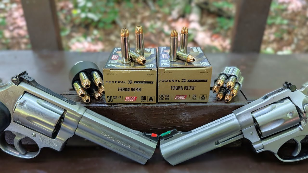 The .32 H&R Mag is Better than you Think! Federal Hydra-Shok Deep .32 H&R Mag VS .38 Special+P