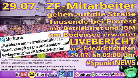LIVE aus Friedrichshafen | ZF-Mitarbeiter gehen zu Tausenden mit Betriebsrat und IGM auf die Straße