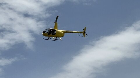 Helicopter egg drop after Easter Service