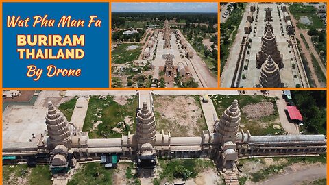 Angkor Wat Inspired Wat Phu Man Fah - Sihanakhon Temple Complex By Drone - Buriram Thailand 2025