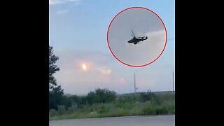 Helicóptero ruso derriba con impactante precisión un dron ucraniano