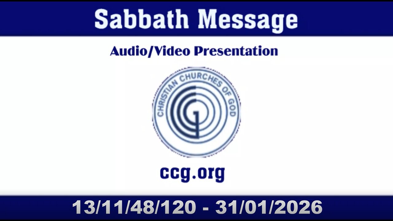 Sabbath Message (Audio) for 13/11/48/120 - 31/01/2026