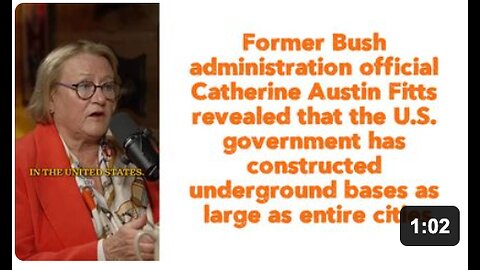 Former Bush administration official Catherine Austin Fitts revealed that the U.S. government has constructed underground bases as large as entire cities
