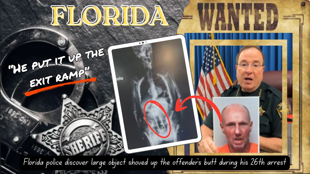 Florida police discover large object shoved up the offender’s butt