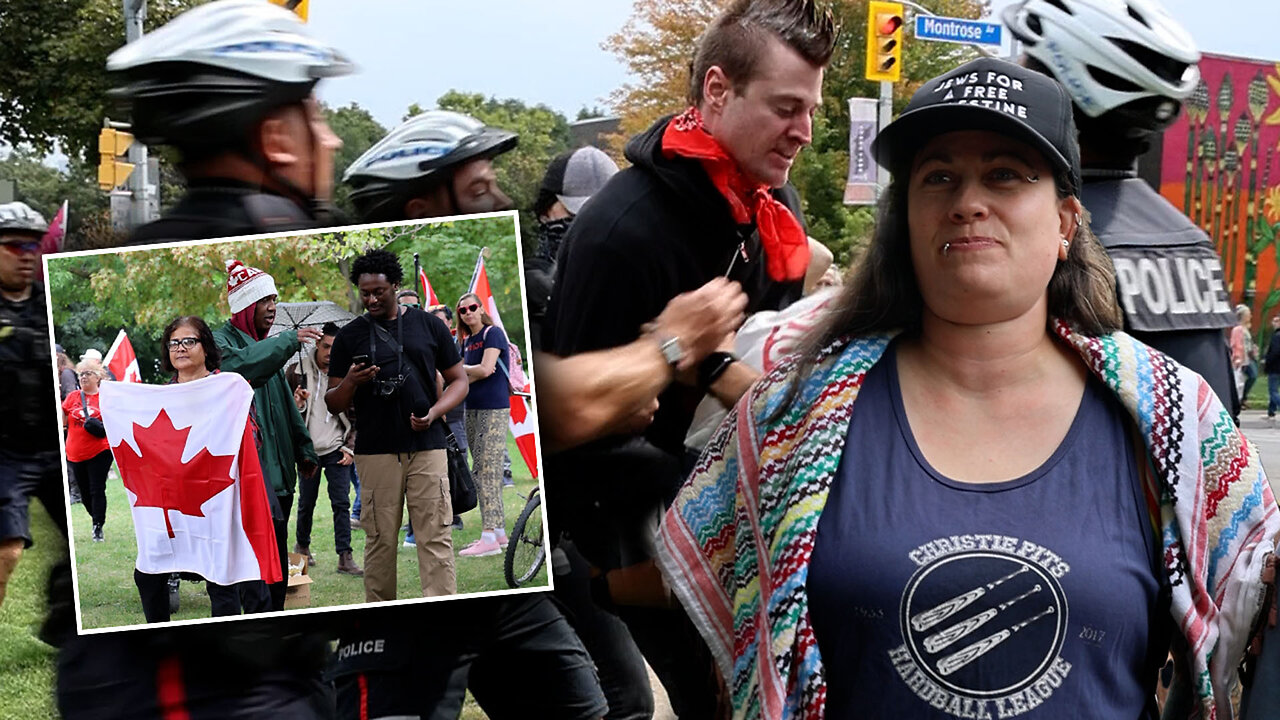 RAW: Antifa clash with Canada First rally at Christie Pits Toronto