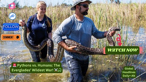 🐍🐍 Florida Man Hunts 87 Giant Pythons, ; Everglades Showdown! 💰🌿Global-Headlines-Daily+ Alt.