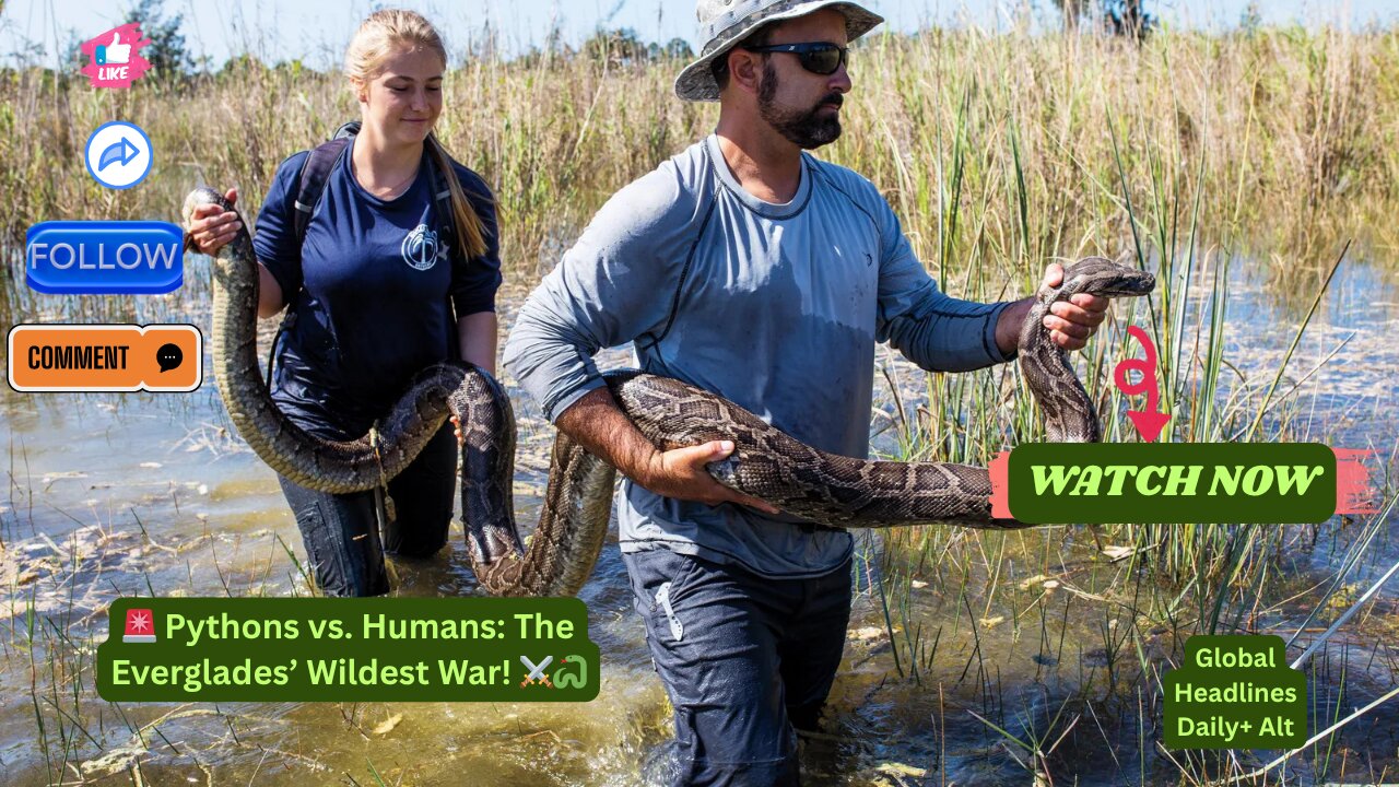 ๐๐ Florida Man Hunts 87 Giant Pythons, ; Everglades Showdown! ๐ฐ๐ฟGlobal-Headlines-Daily+ Alt.