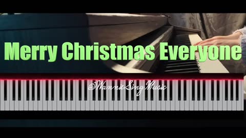 Merry Christmas Everyone PIANO Easy Slow Short Tutorial