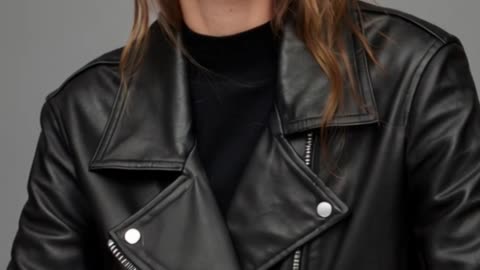 Belted Black Biker That Embodies Bold Elegance