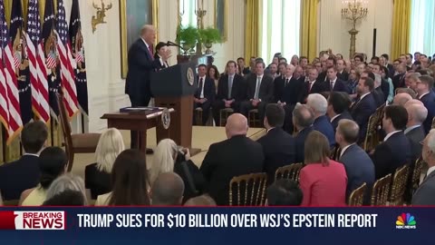 Trump is suing for $10 billion over the Epstein report from the WSJ.