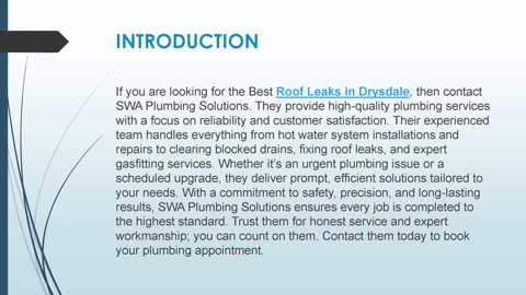 Best Roof Leaks in Drysdale