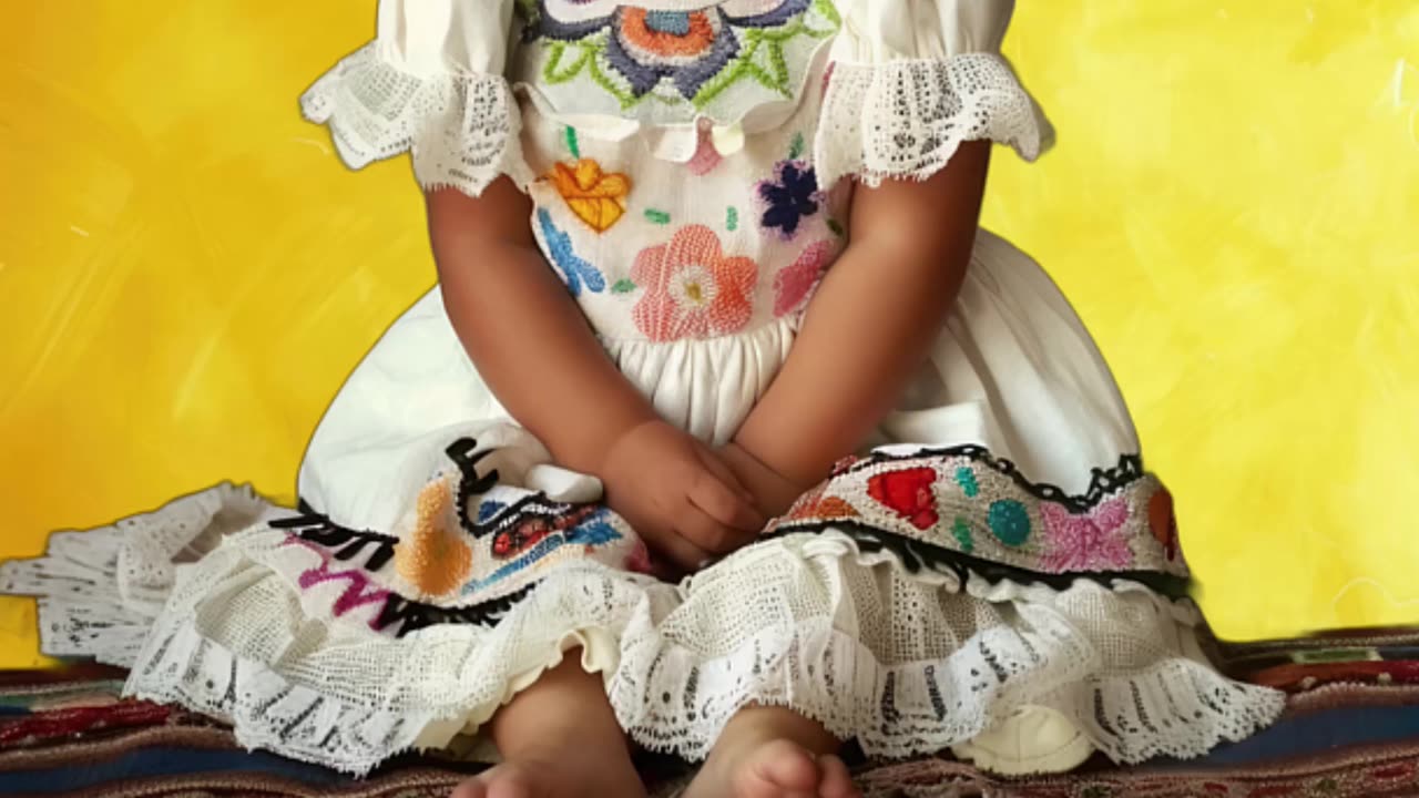 ¿A poco no me veo bien bonita con mi vestidito de cumple? #cumpleaños #mexicana