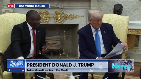 THE GENOCIDE IN SOUTH AFRICA CONTINUES, POTUS SHOWS PHOTOS