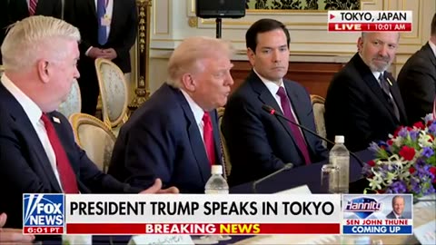 President Trump speaks in Tokyo