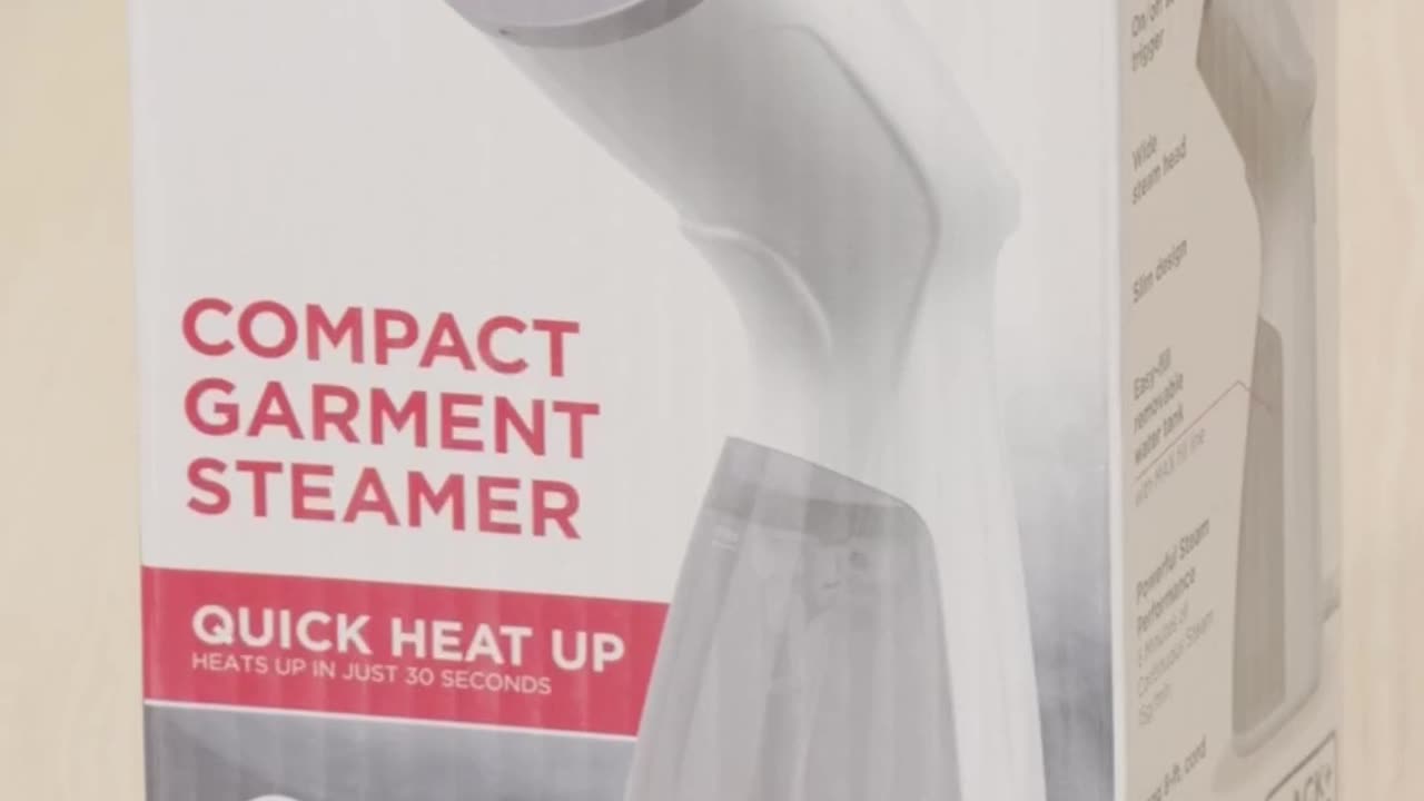 Compact Handheld Steamer Removes Wrinkles from Fabrics, Clothing and Upholstery Home & Kitchen