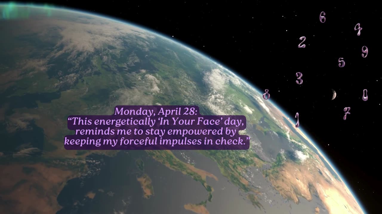 In Your Face! ~ Monday, April 28, 2025 ~ Numerology @ a Glance