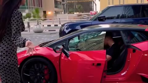 Girl vs lamborghini 🤮🤯 #funny #car #shorts #football ￼