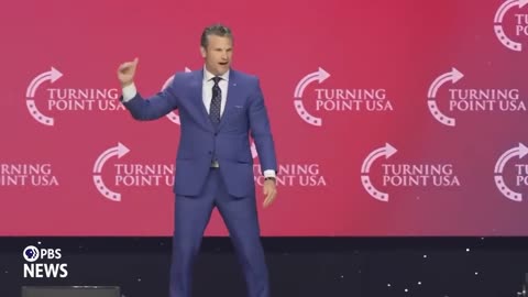 Watch as Defence Secretary Hegseth addresses the Student Action Summit hosted by Turning Point USA.
