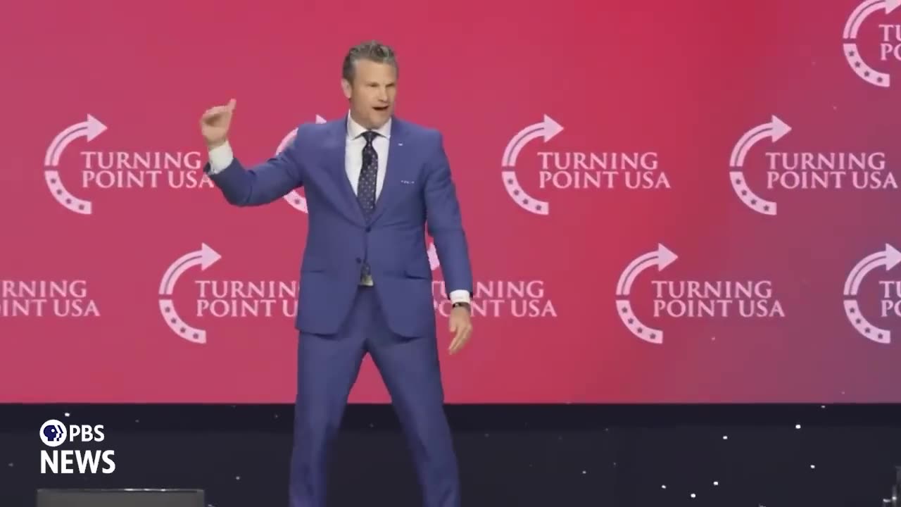 Watch as Defence Secretary Hegseth addresses the Student Action Summit hosted by Turning Point USA.