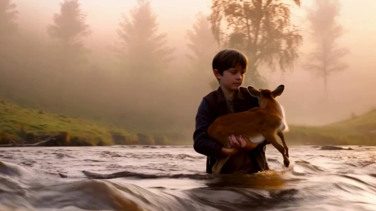 Brave Child Rescues Baby Deer from Drowning | Heartwarming Moment