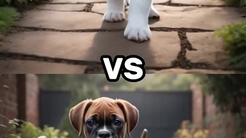 Two naughty puppies. Who will win?