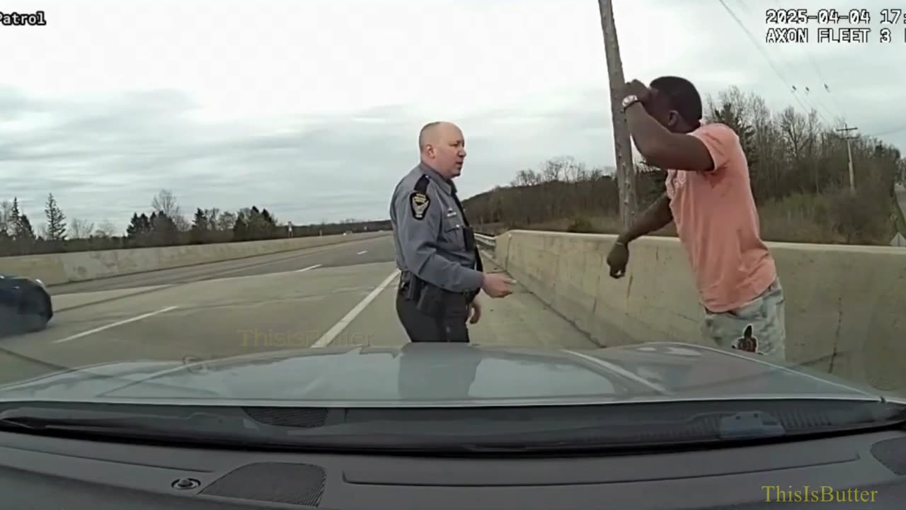 Ohio State Trooper fights with suspect before he takes off with the cruiser, crashes and fatally shot