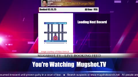 Mugshot TV - Live Arrest Booking Video Stream